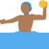 🤽🏾‍♂️ man playing water polo: medium-dark skin tone display on Twitter